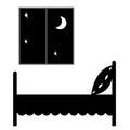 Night icon. Vector night clipart. Royalty Free Stock Photo